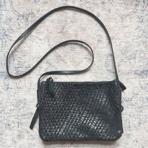 Madewell Knotted Crossbody Bag in Woven Leather